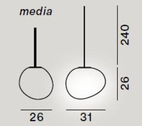 Foscarini Gregg Outdoor-Pendelleuchte, mittelgroß, H: 26 cm – Weiß