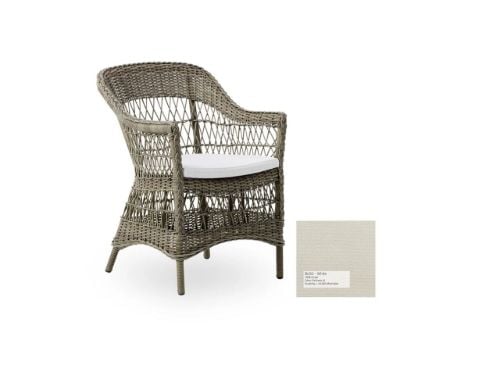 Sika-Design Charlot Exterior Havestol inkl. Hynde SH: 46 cm - Antique Grey/B450 Tempotest White