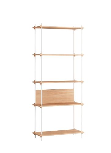 Moebe Shelving System 200x85 cm - Oak/White