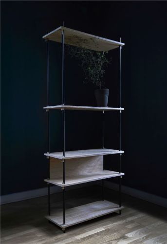 Moebe Regalsystem 200x85 cm - Eiche/Weiß