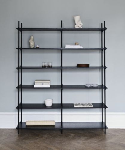 Moebe Regalsystem Double 200x162 cm - Schwarz