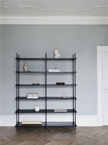 Moebe Regalsystem Double 200x162 cm - Eiche/Schwarz