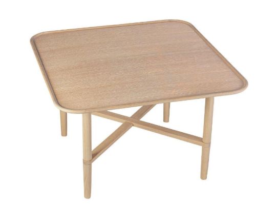 Haslev Opus Quadratischer Couchtisch 56x56 cm – Weiß geölte Eiche