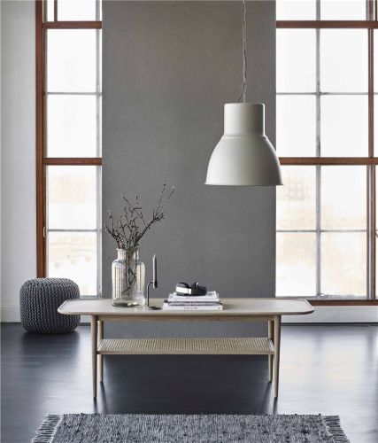 Haslev Athene 01 Sofabord 60x150 cm - Hvidolieret Eg/Fransk Flet