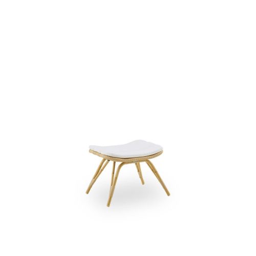 Sika-Design Monet Exterior Fodskammel inkl. Hynde H: 38 cm - Natural/B450 Tempotest White