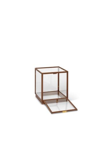 Ferm Living Miru Glass Montre 40x40 cm - Dunkel gebeizte Eiche