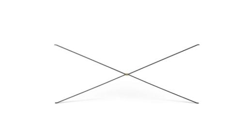 Ferm Living Punctual Cross 40x93 cm - Anthracite