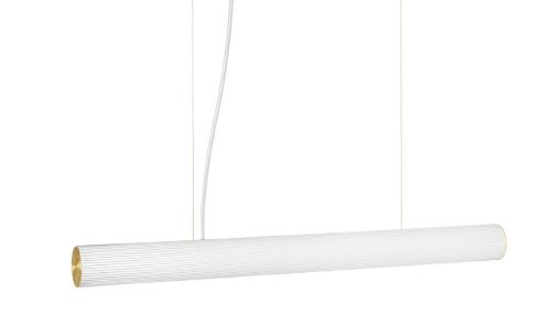 Ferm Living Vuelta Pendant H: 100 cm - White/Brass