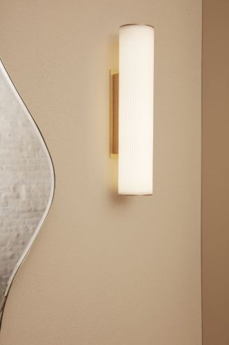 Ferm Living Vuelta Wandleuchte H: 40 cm - Weiß/Messing