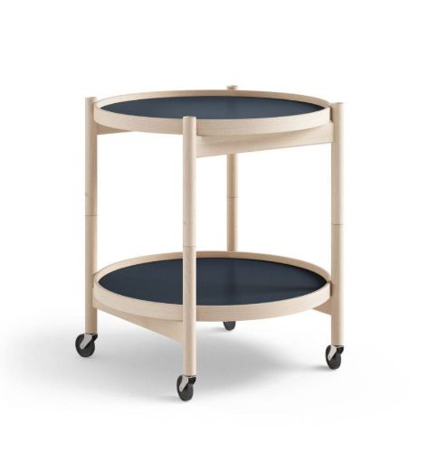 Brdr. Krüger Bølling Tabletttisch mit 2 Tabletts Ø: 50 cm - Unbehandelte Buche/Wasser