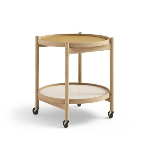 Brdr. Krüger Bølling Bakkebord m. 2 bakker Ø: 50 cm - Ubehandlet Bøg/Sunny