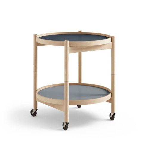 Brdr. Krüger Bølling Tabletttisch mit 2 Tabletts Ø: 50 cm - Buche geölt/Wasser