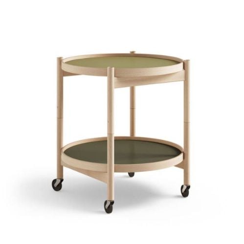 Brdr. Krüger Bølling Bakkebord m. 2 bakker Ø: 50 cm - Olieret Bøg/Leaf