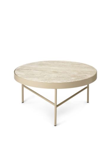Ferm Living Travertine Table Large Ø: 70,5 cm - Cashmere