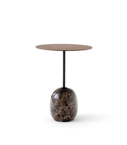 &Tradition Lato Coffee Table LN8 Ø: 40 cm - Walnut / Emparador Marble