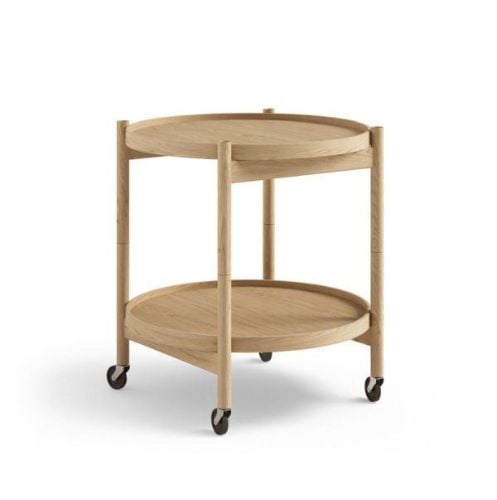 Brdr. Krüger Bølling Bakkebord m. 2 bakker Ø: 50 cm - Olieret Eg/Finér