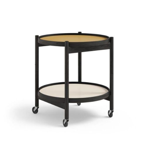 Brdr. Krüger Bølling Bakkebord m. 2 bakker Ø: 50 cm - Sortmalet Eg/Sunny