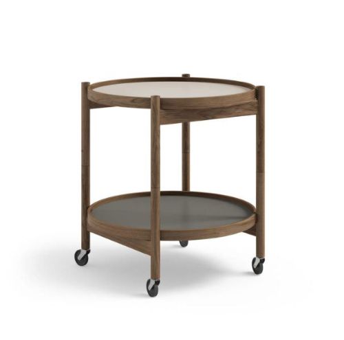 Brdr. Krüger Bølling Bakkebord m. 2 bakker Ø: 50 cm - Røget Eg Olieret/Stone