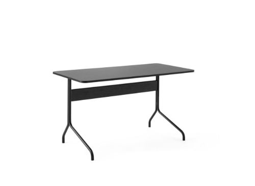 &Tradition Pavilion Desk AV16 130x65 cm - Linoleum Black 4023/Black Oak/Black Legs