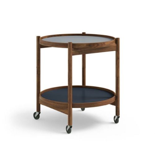 Brdr. Krüger Bølling Bakkebord m. 2 bakker Ø: 50 cm - Olieret Valnød/Water