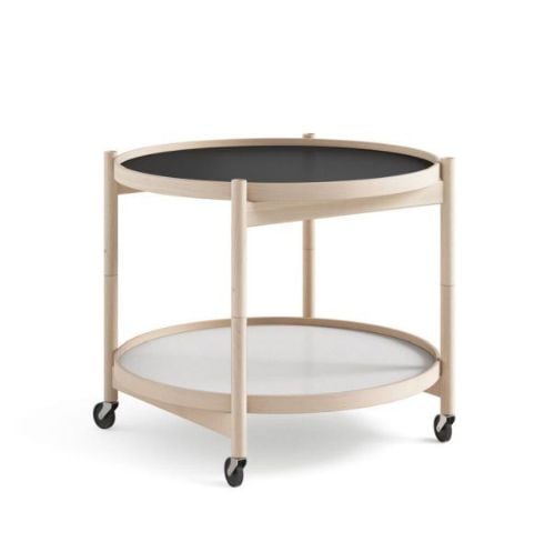 Brdr. Krüger Bølling Bakkebord m. 2 bakker Ø: 60 cm - Ubehandlet Bøg/Base