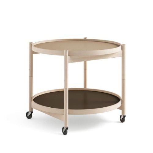 Brdr. Krüger Bølling Bakkebord m. 2 bakker Ø: 60 cm - Ubehandlet Bøg/Earth