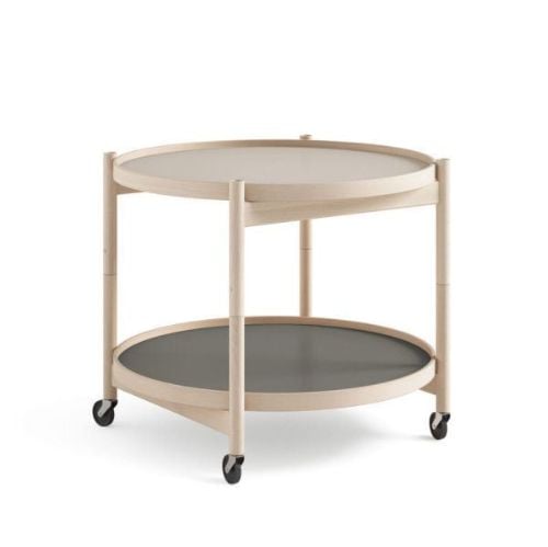 Brdr. Krüger Bølling Bakkebord m. 2 bakker Ø: 60 cm - Ubehandlet Bøg/Stone