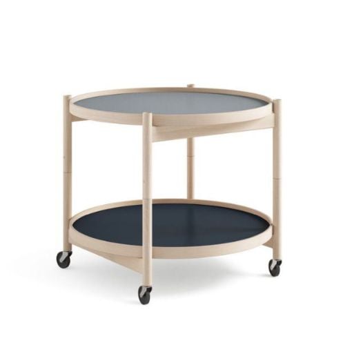 Brdr. Krüger Bølling Bakkebord m. 2 bakker Ø: 60 cm - Ubehandlet Bøg/Water