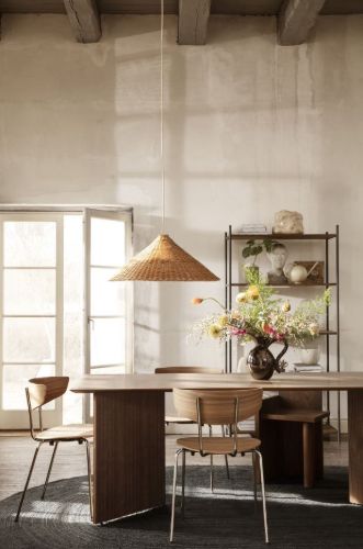 Ferm Living Mingle Holztischbeine B68 H: 71,65 cm – Walnuss