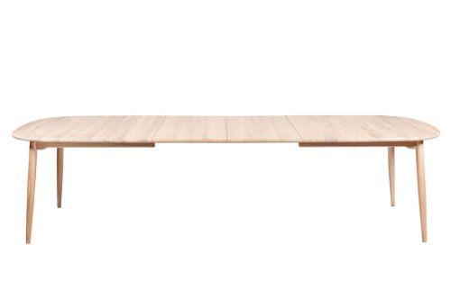 Haslev Zusatzplatte für den ovalen Esstisch Symphony 78 105 x 48 cm – Massive geseifte Eiche