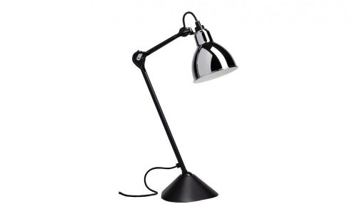 DCW Editions Lampe Gras N205 Bordlampe Rund H: 59cm - Sort/Krom