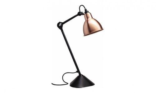 DCW Editions Lampe Gras N205 Bordlampe Rund H: 59cm - Sort/Kobber