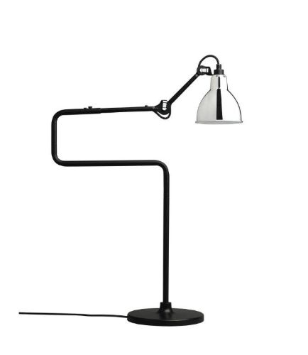 DCW Editions Lampe Gras N317 Bordlampe Rund H: 65cm - Sort/Krom