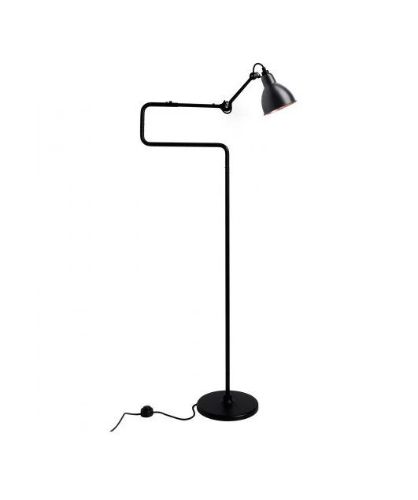 DCW Editions Lampe Gras N411 Gulvlampe Rund H: 121cm - Sort/Sort/Kobber