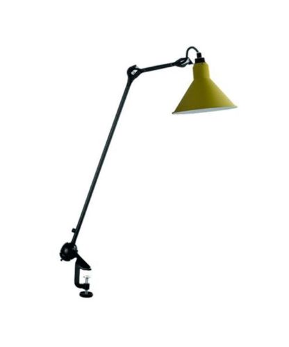 DCW Editions Lampe Gras N201 Bordlampe m. klemme Konisk H: 59cm - Sort/Gul