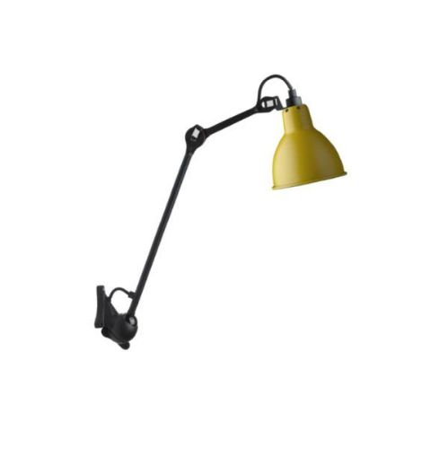 DCW Editions Lampe Gras N222 Væglampe Rund H: 40cm - Sort/Gul