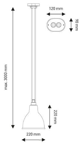 DCW Editions Lampe Gras N322 L Pendel Rund Les Acrobates De Gras H: 300cm - Sortiert/Schwarz