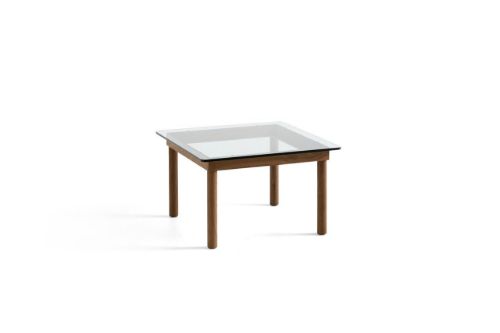 HAY Kofi Table 60x60 cm - Solid Walnut / Clear Glass