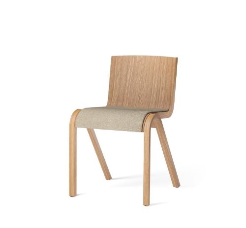 Audo Copenhagen Ready Esszimmerstuhl Sitzfläche gepolstert SH: 48 cm - Eiche Natur/Bouclé 02