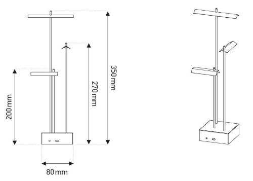 DCW Editions Mantis Knokke ToGo Tischleuchte LED H: 35 cm – Gebürstetes Messing
