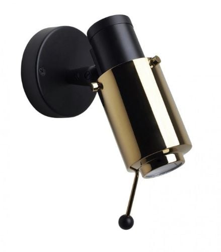 DCW Editions Biny Spot LED Væg- og loftlampe m. Arm Ø: 6,5 cm - Sort/Guld