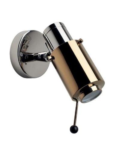 DCW Editions Biny Spot LED Væg- og loftlampe m. Arm Ø: 6,5 cm - Nikkel/Guld