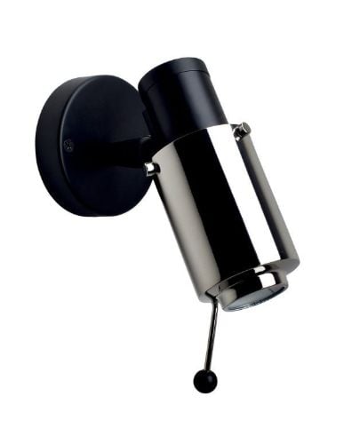 DCW Editions Biny Spot LED Væg- og loftlampe m. Arm Ø: 6,5 cm - Sort/Nikkel