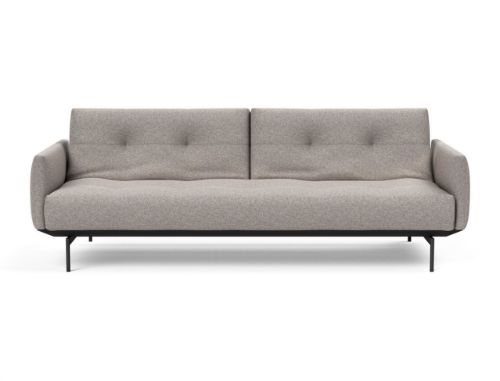 Innovation Living Black Label ILB 201 Schlafsofa mit Armlehnen L: 226 cm – Corocco Warm Grey/Schwarz