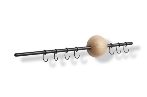 Woud Hoop Rack L: 60 cm - White Pigmented Oak