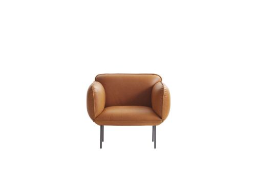 Woud Nakki 1-Seater L: 97 cm - Camo Silk Leather / Cognac