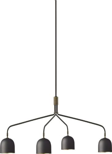 GUBI Howard Lysekrone m. 4 Arme Kort Ø: 16 cm - Sort