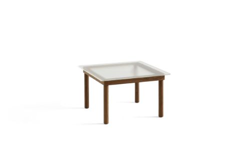 HAY Kofi Table 60x60 cm - Solid Walnut / Clear Redded Glass