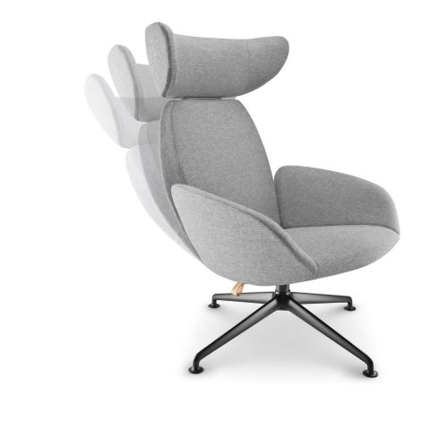 Eva Solo Laze Sessel SH: 41 cm – Blend 0074 Grau/pulverbeschichtetes Aluminium
