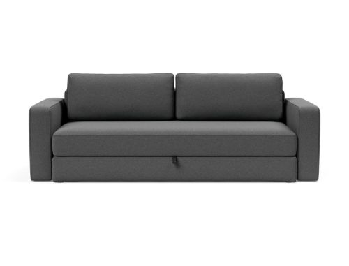 Innovation Living Black Label ILB 401 Schlafsofa mit Armlehnen 150–200 cm – Mahoga Seal Grey/Matt Black